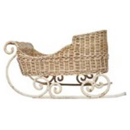 Provence Rattan Sleigh Centerpiece