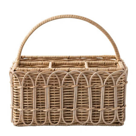 Provence Rattan Flatware Caddy