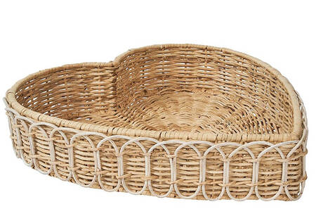 Provence Rattan Heart Shaped Tray