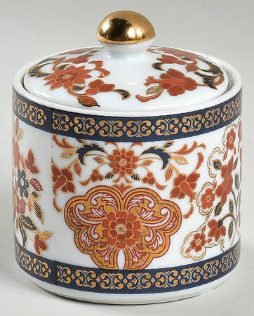 Gold Kabuki Mini Sugar Bowl & Lid