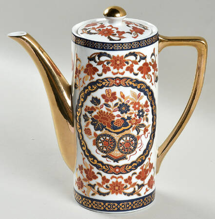 Gold Kabuki Mini Coffee Pot & Lid by Bill Goldsmith