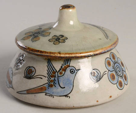 El Palomar Blue Sugar Bowl & Lid