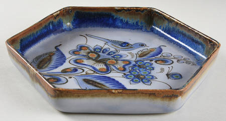 El Palomar Blue 8" Hexagonal Tray