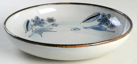 El Palomar Blue 11'' Shallow Round Bowl