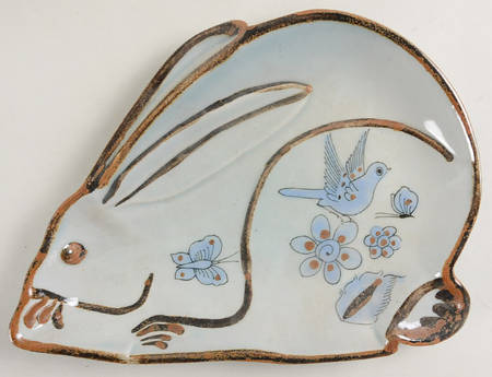 El Palomar Blue 12" Figural Platter
