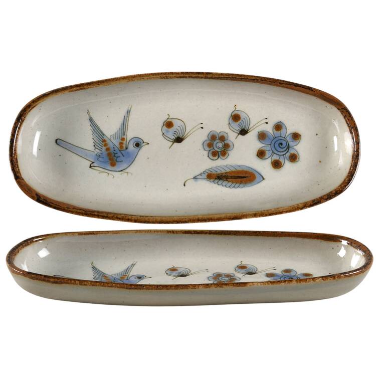 El Palomar Blue Bread Tray