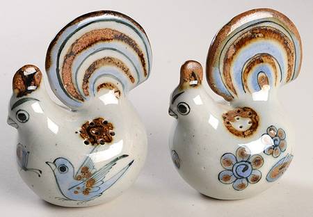 El Palomar Blue Figural Salt and Pepper
