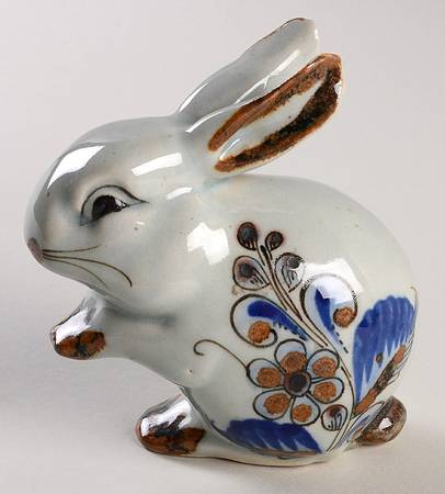 El Palomar Blue Rabbit Figurine