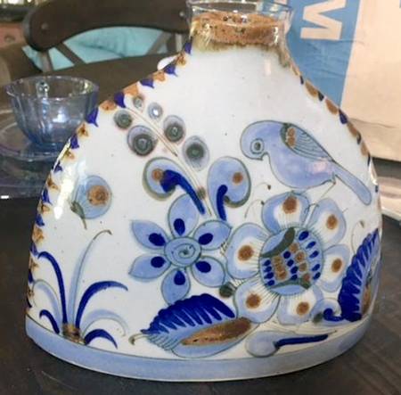 El Palomar Blue 12" Oval Vase