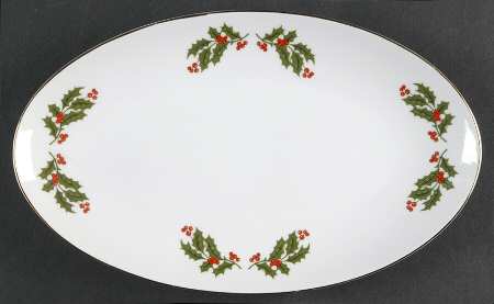 Christmas Holly (Smooth Edge) Relish/Gravy Underplate