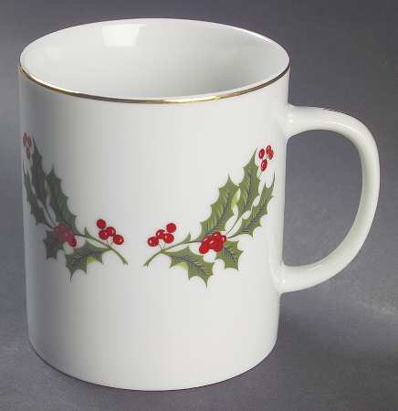 Christmas Holly (Smooth Edge) Mug