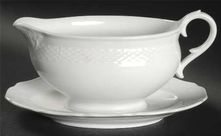 Belvedere Gravy Boat with Attached Underplate by Kaiser