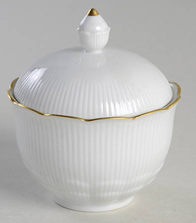 Gold Band Sugar Bowl & Lid