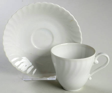 Nicole (Swirl) Flat Demitasse Cup & Saucer Set
