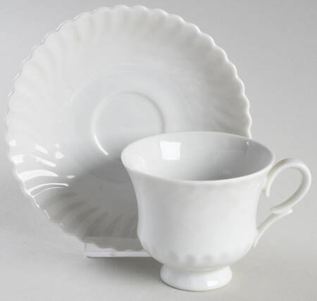 Nicole (Swirl) Footed Cup & Saucer Set