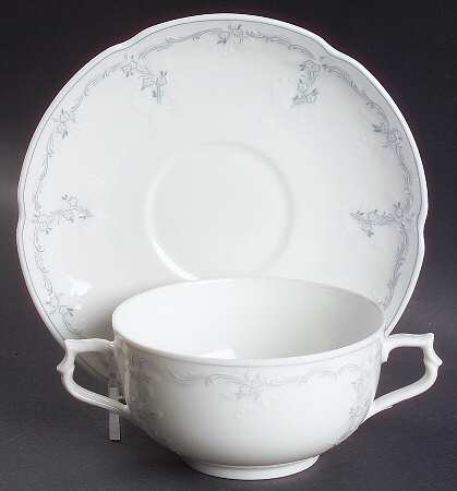 Midinette Flat Cream Soup Bowl & Saucer Set