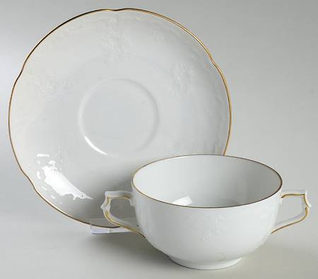Mondial Flat Cream Soup Bowl & Saucer Set