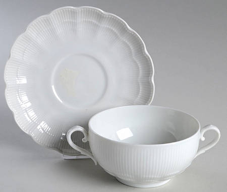 Romantica All White Saucer for Cream Soup Bowl & Lid