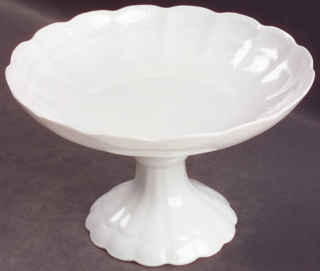 Romantica All White Round Compote (Height X Width)