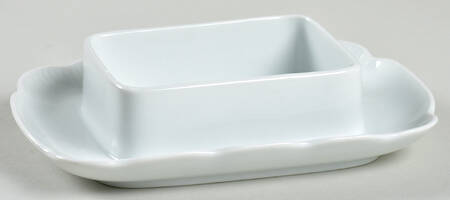 Romantica All White Rectangular Butter No Lid