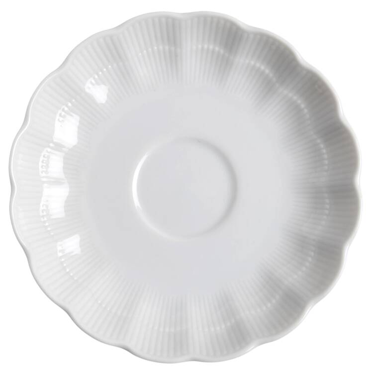 Romantica All White Saucer for Flat Demitasse Cup