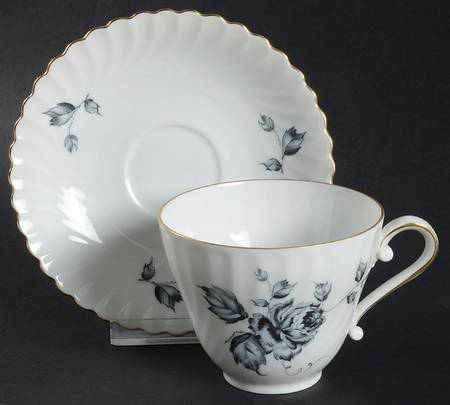 Silver Dawn Flat Cup & Saucer Set