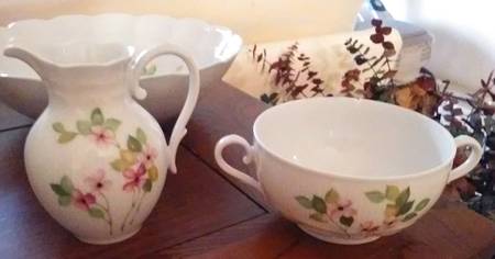 Springtime Flat Cream Soup Bowl
