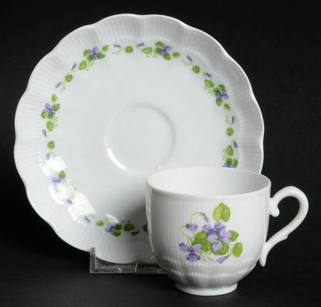 Viola Flat Demitasse Cup & Saucer Set