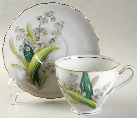 Birthday Floral Series Footed Cup & Saucer Set