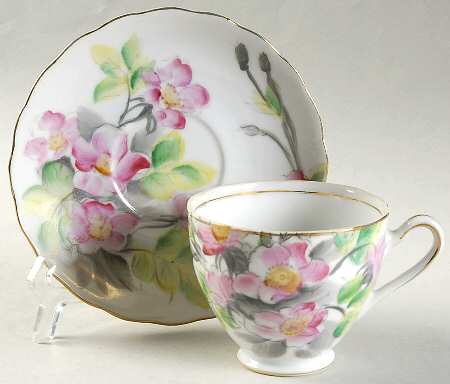 Birthday Floral Series Footed Cup & Saucer Set