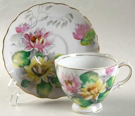Birthday Floral Series Footed Cup & Saucer Set