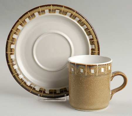 Patio Moonglow Flat Cup & Saucer Set