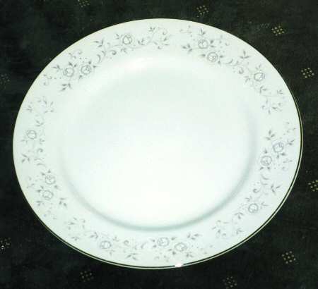 Silver Rose Dinner Plate
