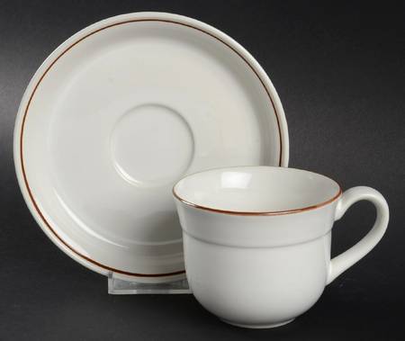 Autumn Swirl Flat Cup & Saucer Set