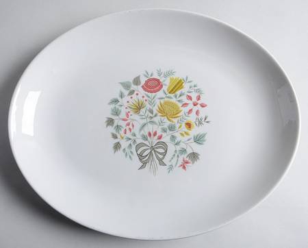 Strawflower 13" Oval Serving Platter