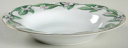 Orange Blossom Rim Soup Bowl