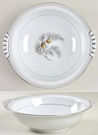 Silver Pine 9" Round Vegetable Bowl
