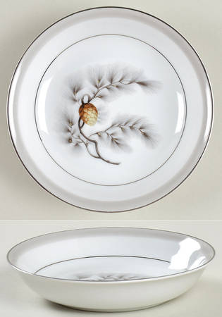 Silver Pine Fruit/Dessert (Sauce) Bowl