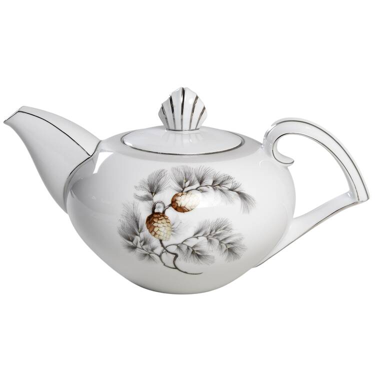 Silver Pine Teapot & Lid