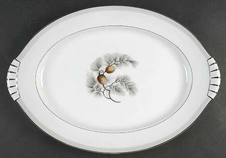 Silver Pine 17" Oval Serving Platter