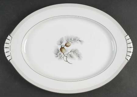 Silver Pine 15" Oval Serving Platter