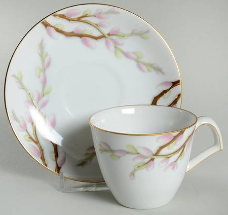 Spring Willow Flat Demitasse Cup & Saucer Set