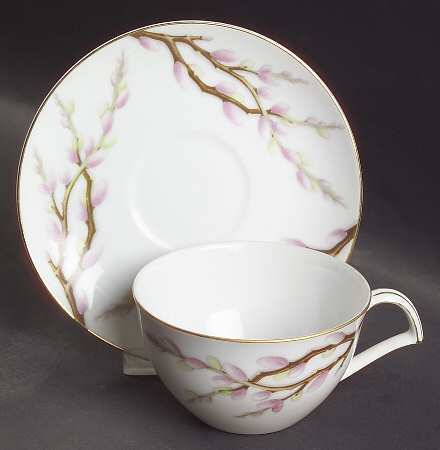 Spring Willow Flat Cup & Saucer Set
