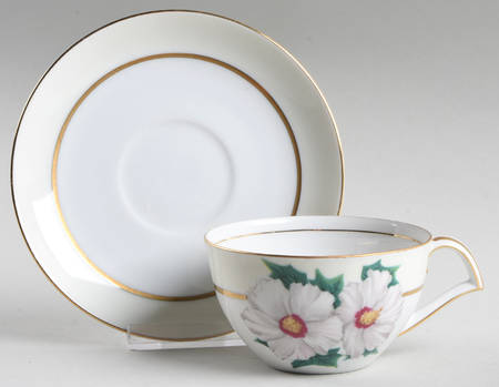 Tropical Flat Cup & Saucer Set