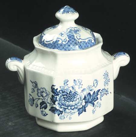 Balmoral Blue Sugar Bowl & Lid