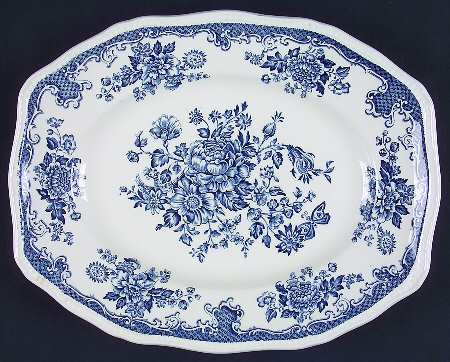 Balmoral Blue 12" Oval Serving Platter by Kensington Staffords
