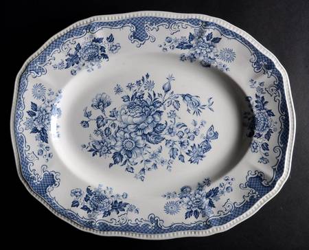 Balmoral Blue 14" Oval Serving Platter