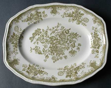 Balmoral Green 12" Oval Serving Platter