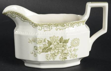Balmoral Green Gravy Boat by Kensington Staffords