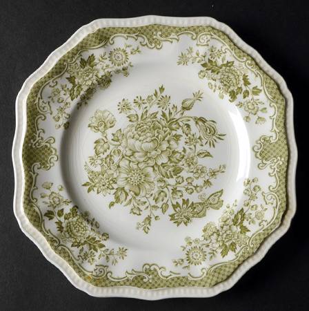 Balmoral Green Square Salad Plate